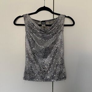 Stellah Silver Swirl Women's Blouse